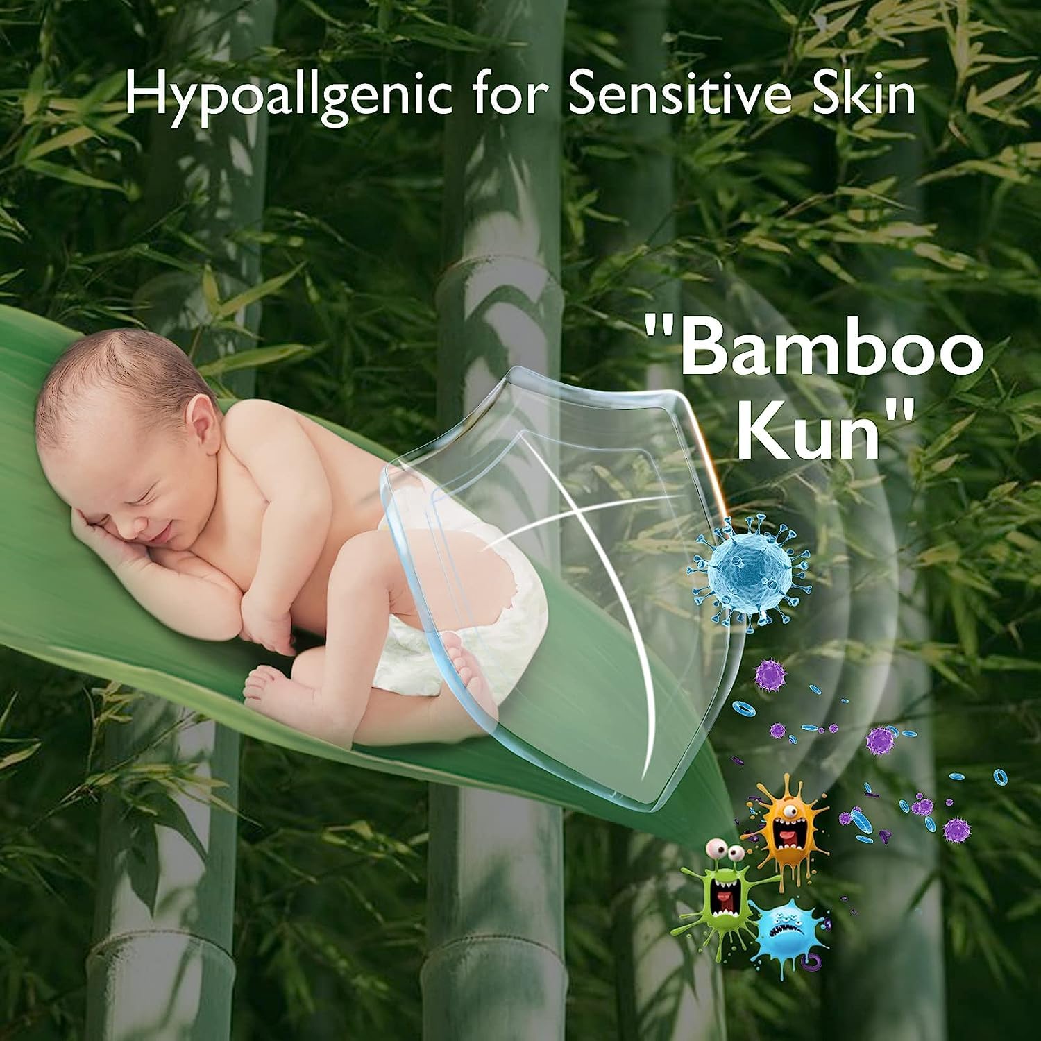Momcozy Baby Diapers, Baby Diapers Natural Bamboo Diapers Hypoallergenic for Sensitive Skin, Absorbent Disposable Diapers, Soft Organic Diapers Size 5(52 Count) - Image 5